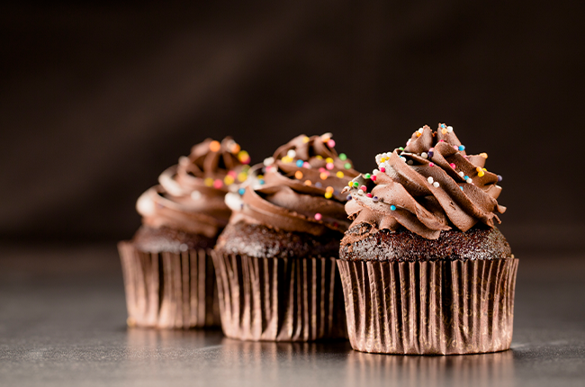 Delicious cupcakes from a cake and bakery franchise in India, offering chocolate shop franchise opportunities.
